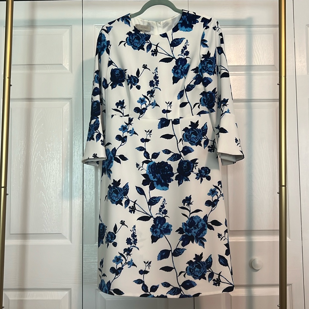 Hobbs London Blue Floral Dress